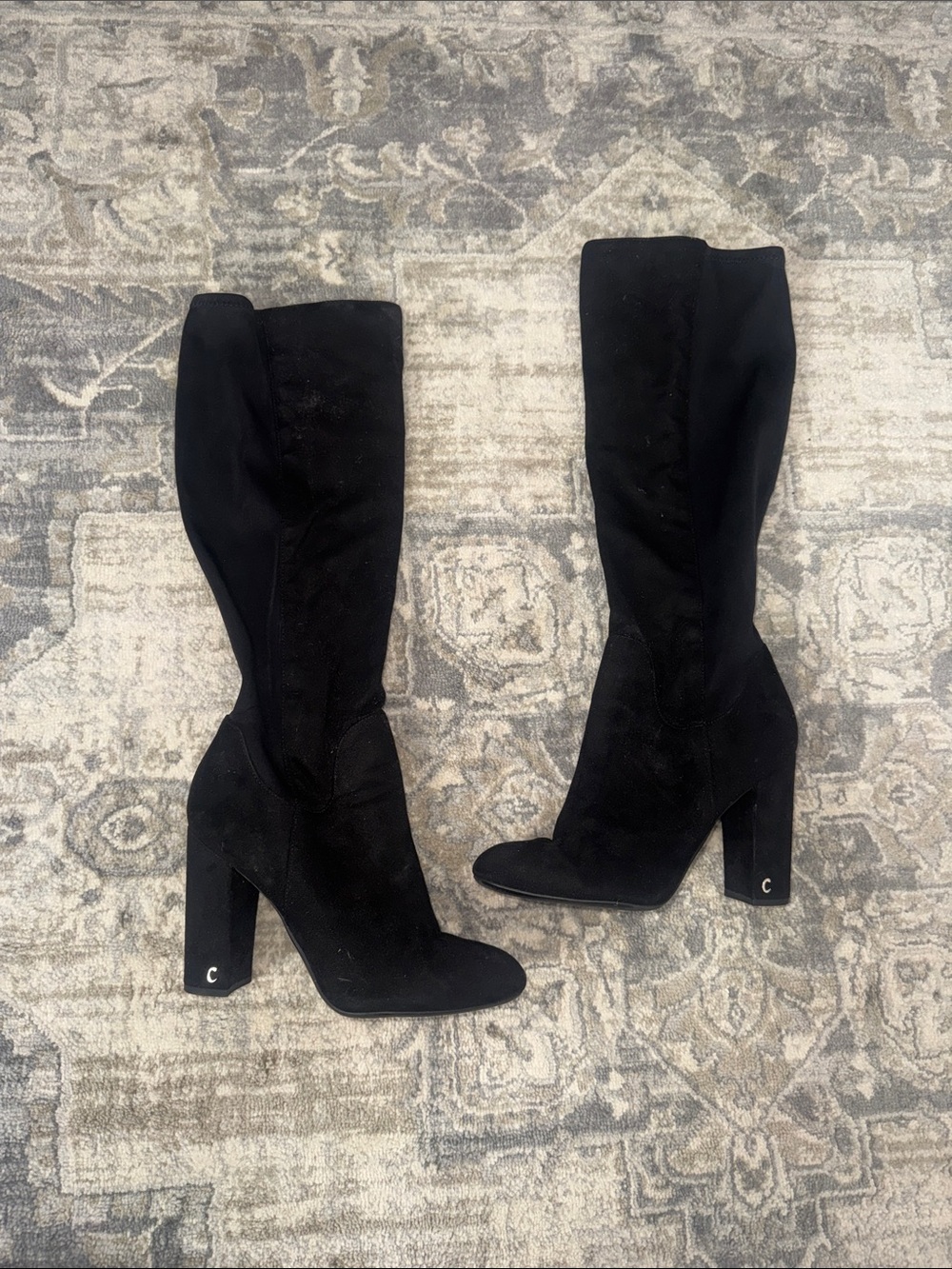 Circus by Sam Edelman Black Suede Block Heel Boots